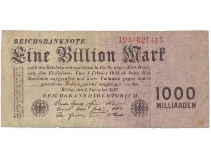 75553 75553 75553 nemecko 1 billion mark 1923 ro 126b