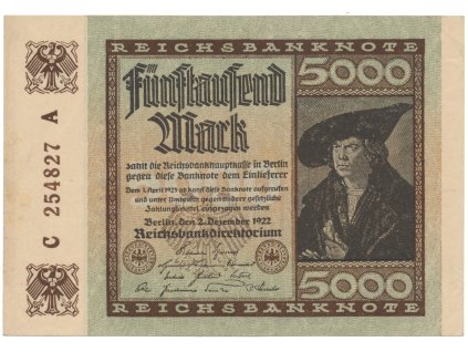 75682 75682 75682 nemecko 5000 mark 1922 ro 80a