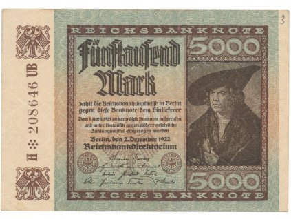 75706 75706 nemecko 5000 mark 1922 ro 80d