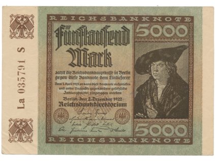 75715 75715 nemecko 5000 mark 1922 ro 80f