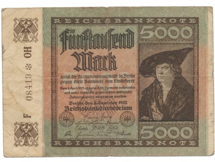 75724 75724 nemecko 5000 mark 1922 ro 80b