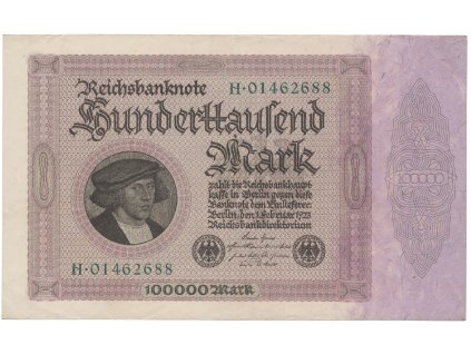 Německo, 100000 Mark 1923, Ro.82a
