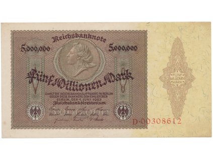 75958 75958 nemecko 5 millionen mark 1923 ro 88
