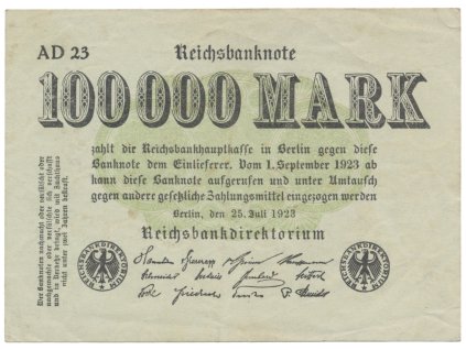 76009 76009 nemecko 100 000 mark 1923 ro 90b