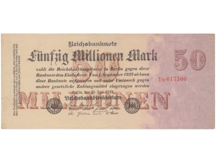 76210 76210 76210 nemecko 50 millionen mark 1923 ro 97b