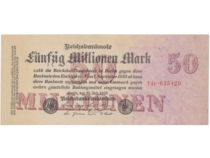 76216 76216 76216 nemecko 50 millionen mark 1923 ro 97b