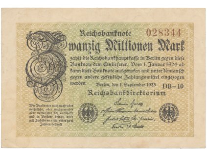 76462 76462 nemecko 20 millionen mark 1923 ro 107a