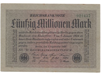 76498 76498 76498 nemecko 50 millionen mark 1923 ro 108c