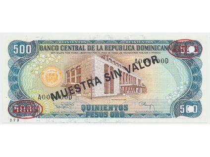 76603 76603 dominikanska republika 500 pesos oro 1994 p 137s2