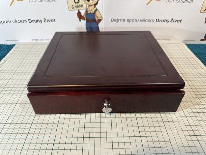 Použité - Dřevěná etue se šuplíkem - Rozměr foto