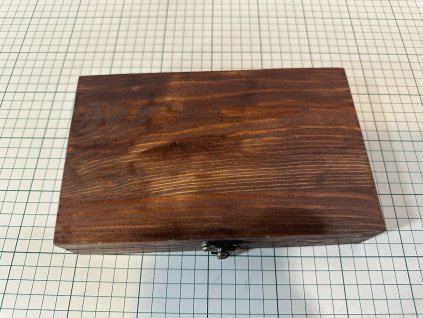 Použité - Dřevěná krabička s bublinkami - Rozměr foto