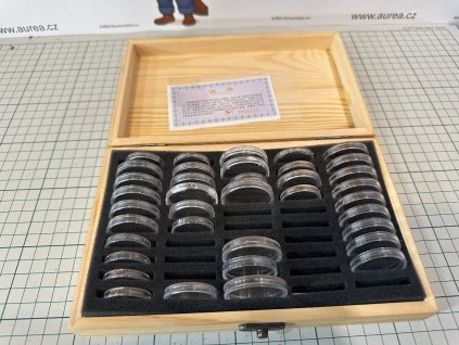 Použité - Dřěvěná Krabička s bublinkami - Rozměr foto