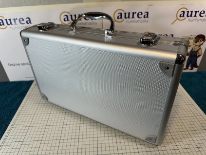 Použité - Kufřík hliníkový s platy  - Rozměr foto