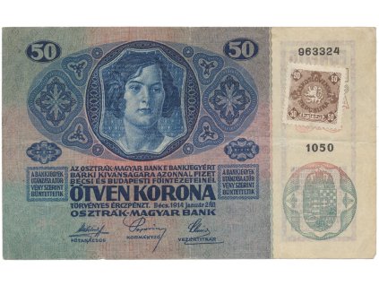 78100 50 koruna 1914 1919 kolkovana hej 4