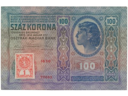 78112 100 koruna 1912 1919 kolkovana hej 5a