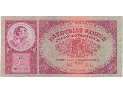 78409 50 koruna 1929 serie ub hej 24b