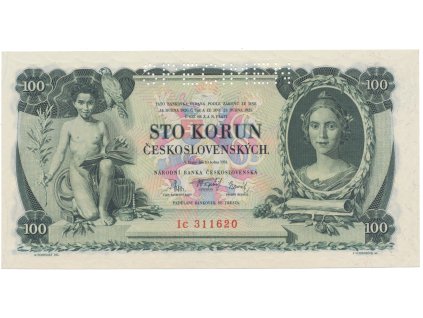 78430 100 koruna 1931 serie ic specimen hej 25b2 s1