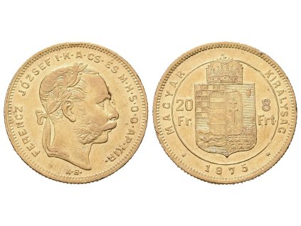 8 Zlatník / 20 Frank 1875 KB