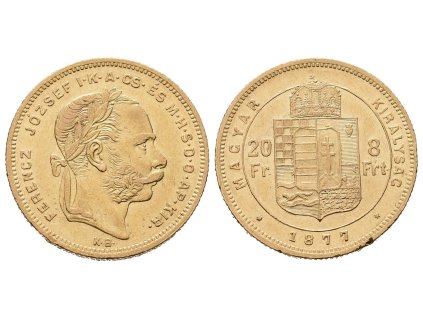 8 Zlatník / 20 Frank 1877 KB