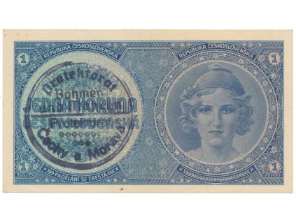 78643 1 koruna b d 1938 1940 rucni razitko hej 28a