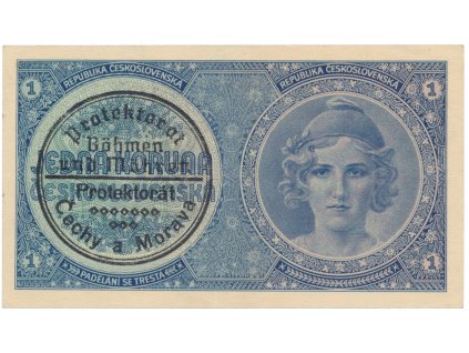 78646 1 koruna b d 1938 1940 strojni razitko hej 28b