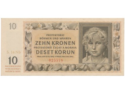 78748 10 koruna 1942 serie nb hej 37b2