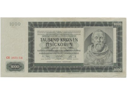 1000 Koruna 1942, I. vydání, série CH, Hej.38a
