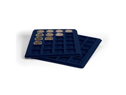 tab coin tray s for 24 coins up to 33 mm o blue pack of 2 1