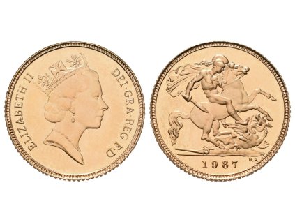 Velká Británie, 1/2 Sovereign 1987