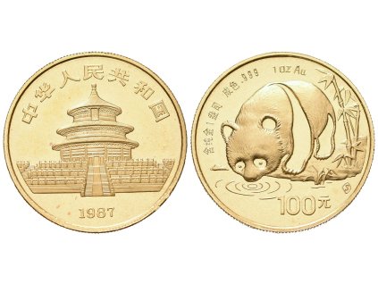 Čína, 100 Yuan 1987 - Panda