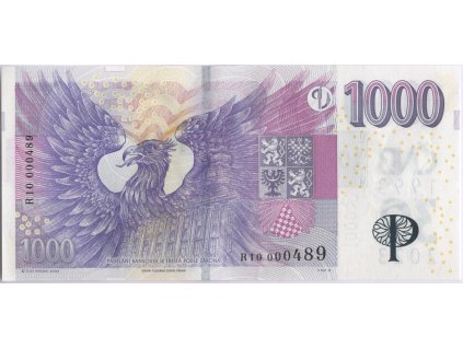 1000 Koruna 2008/2023, série R 10, s pamětním přítiskem 30 let ČNB,1993-2023