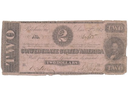CSA, 2 Dollar 1862, P.50