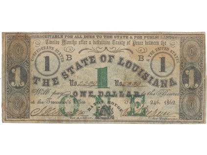 USA - Louisiana, 1 Dollar 1862