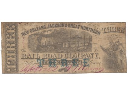 USA - Louisiana, 3 Dollar 1861