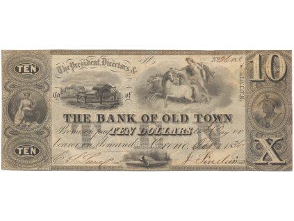 USA - Maine, 10 Dollar 1836