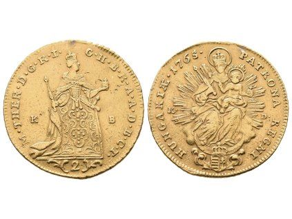 Marie Terezie, 2 Dukát 1765 KB, Kremnica