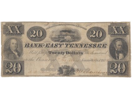USA - Tennessee, 20 Dollar 1854