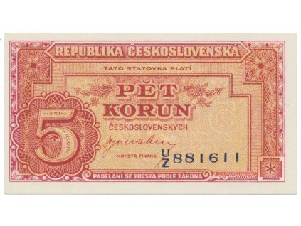 5 Koruna b.d. (1945), Hej.70a