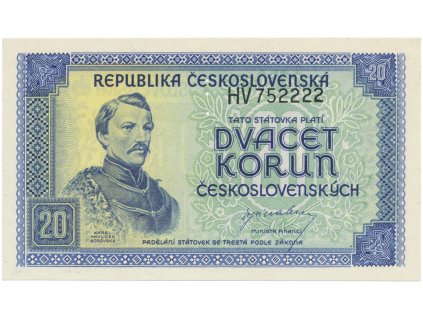 20 Koruna b.d. (1945), různé série, Hej.72a.S1
