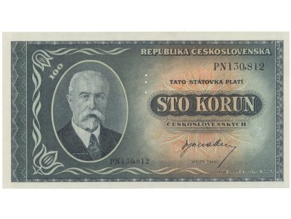 100 Koruna b.d. (1945), série PN, PS, Hej.74a.S1