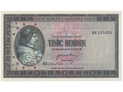 1000 Koruna b.d. (1945), série BE, Hej.76a.S1