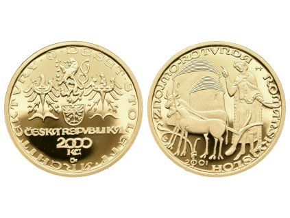 2000 Kč 2001 - Románský sloh - Rotunda ve Znojmě, PROOF, bez certifikátu
