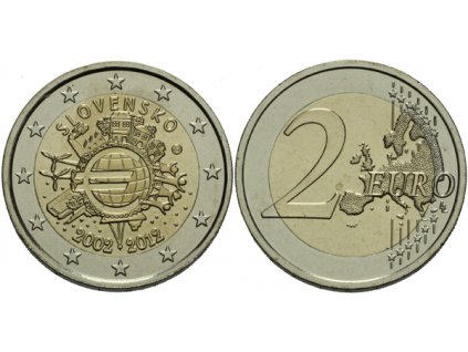 9561 9561 9561 2 euro 2012 spolecna evropska mena 10 vyroci zavedeni