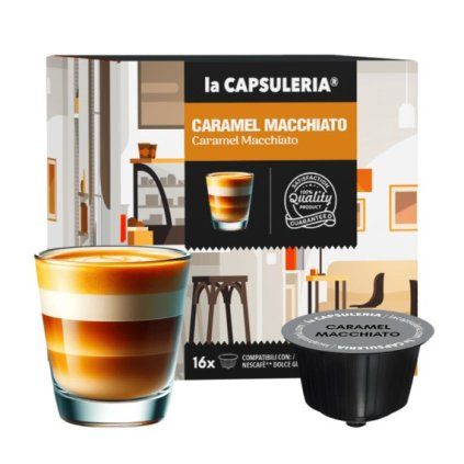 caramel macchiato capsules compatible with nescafe dolce gusto
