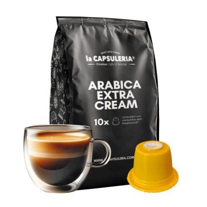 arabica extra cream coffee capsules compatible with nespresso