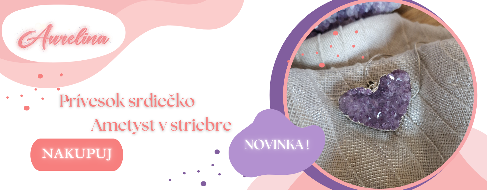 Ametyst srdiečko