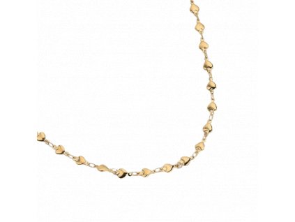 Simple Style Heart Shape Stainless Steel Inlaid Gold Necklace 1 Piece 1 removebg preview