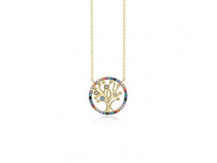 Strieborný pozlátený náhrdelník TREE OF LIFE