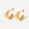 1 Pair Simple Style Solid Color Inlay Stainless Steel Zircon Ear Studs (5)