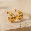 1 Pair Simple Style Solid Color Inlay Stainless Steel Zircon Ear Studs (2)